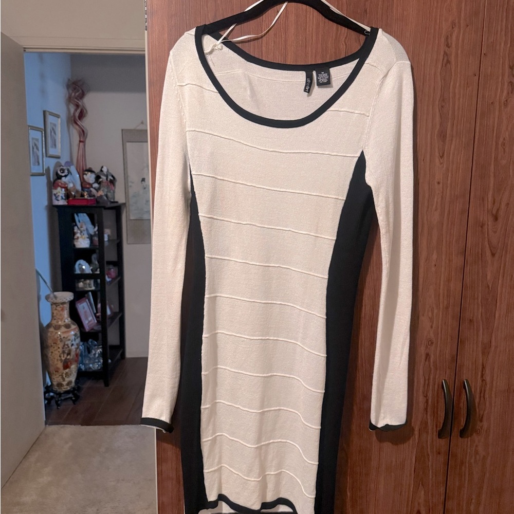 Elegant Black and White Dress